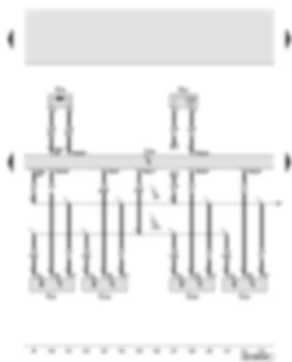 Wiring Diagram  AUDI A8 2010 - Engine control unit - Hall sender - engine speed sender - coolant temperature sender