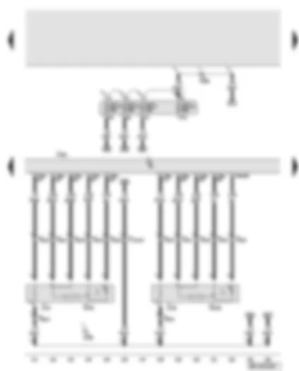 Wiring Diagram  AUDI A8 2008 - Engine control unit - lambda probe - lambda probe heater - fuses