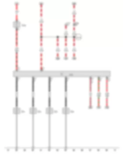 Wiring Diagram  AUDI A8 2010 - Automatic glow period control unit - Glow plug fuse