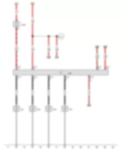 Wiring Diagram  AUDI A8 2011 - Glow period control unit 2 - Glow plug fuse 2