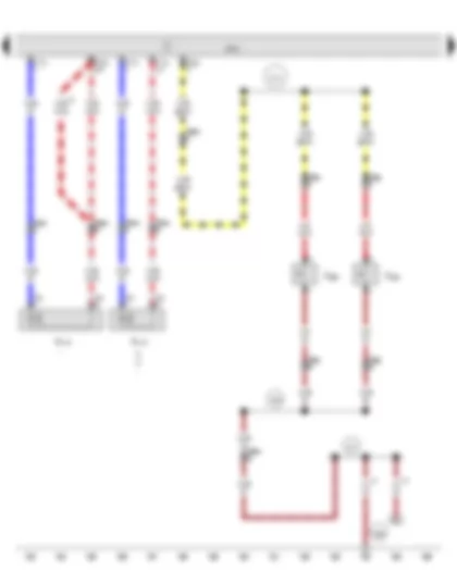 Wiring Diagram  AUDI A8 2012 - Bonnet contact switch - Onboard supply control unit - Servotronic solenoid valve
