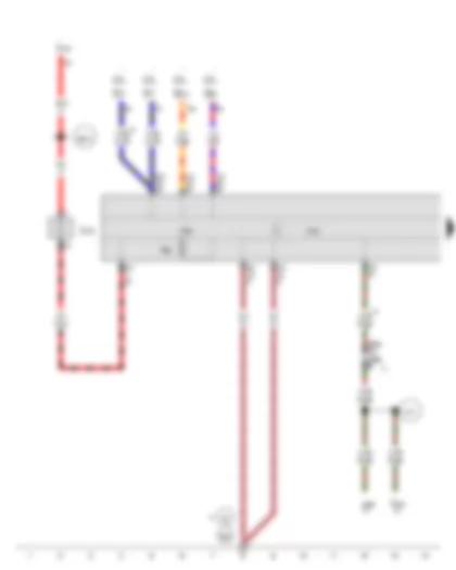 Wiring Diagram  AUDI A8 2010 - ABS control unit - Tyre Pressure Monitoring System control unit 2 - ABS control unit fuse 1