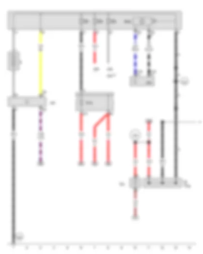 Wiring Diagram  AUDI A8 2015 - Battery - Battery monitor control unit - Battery isolation igniter - Fuse 2