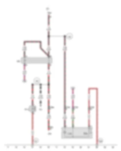 Электросхемa  AUDI A8 2013 - Выключатель системы аварийной подачи приточного воздуха - Реле системы аварийной подачи приточного воздуха