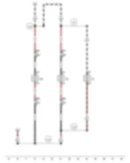 Электросхемa  AUDI A8 2013 - Нагревательный элемент ветрового стекла - Нагревательный элемент левого бокового стекла - Нагревательный элемент правого бокового стекла