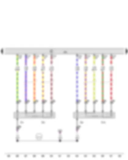 Wiring Diagram  AUDI A8 2014 - Lambda probe - Engine control unit - Lambda probe heater