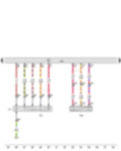 Wiring Diagram  AUDI A8 2015 - Lambda probe - Brake servo pressure sensor - Engine control unit - Lambda probe heater