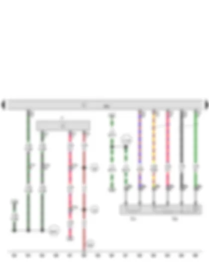 Wiring Diagram  AUDI A8 2014 - Brake light switch - Lambda probe - Engine control unit - Lambda probe heater