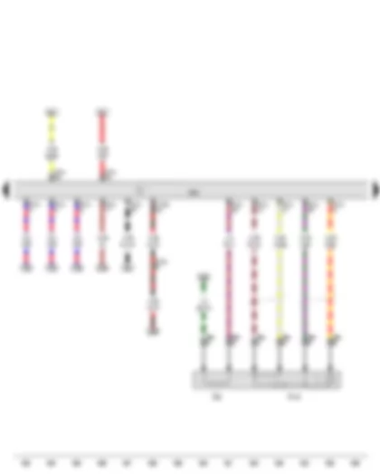 Wiring Diagram  AUDI A8 2014 - Lambda probe 2 - Engine control unit 2 - Lambda probe heater 2