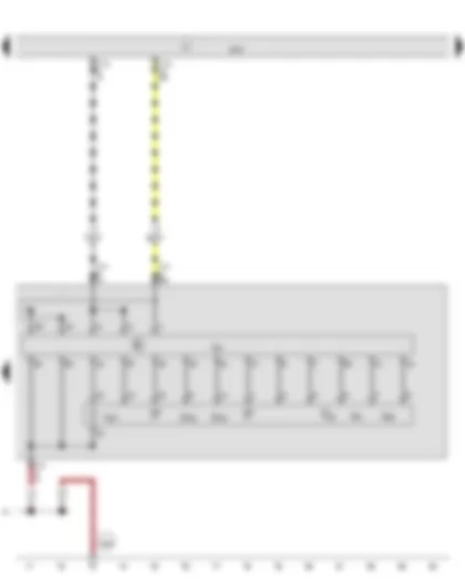 Wiring Diagram  AUDI A8 2014 - Output module 1 for left LED headlight - Temperature sender 1 for left headlight - Onboard supply control unit - Left static cornering light