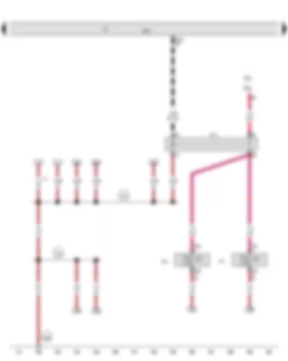 Wiring Diagram  AUDI A8 2014 - Treble horn - Bass horn - Horn relay - Onboard supply control unit