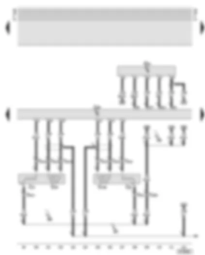 Wiring Diagram  AUDI A8 2002 - Motronic control unit - lambda probes upstream of catalytic converter - air mass meter