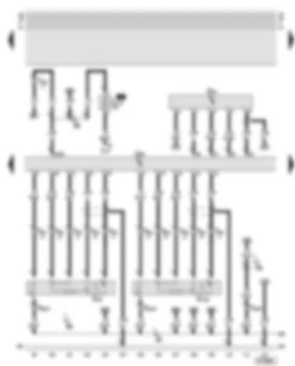Wiring Diagram  AUDI A8 2002 - Engine control unit - lambda probes upstream of catalytic converter - air mass meter