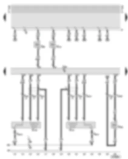 Wiring Diagram  AUDI A8 2002 - Engine control unit - activated charcoal filter system solenoid valve 1 - exhaust flap valve - lambda probes downstream of catalytic converter - secondary air inlet valve