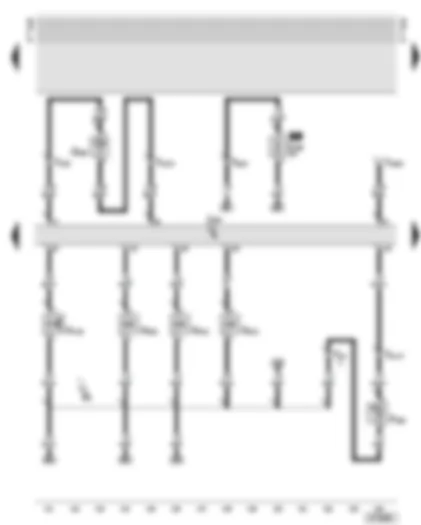 Wiring Diagram  AUDI A8 2002 - Engine control unit - electro/hydraulic engine mounting solenoid valve-right - inlet camshaft timing adjustment valve 1 - radiator fan valve
