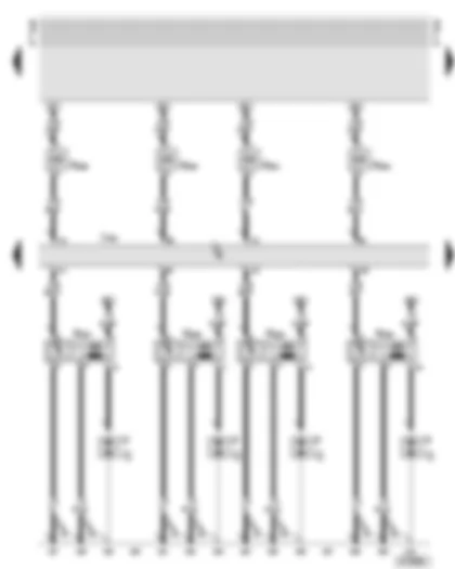 Wiring Diagram  AUDI A8 2002 - Engine control unit 2 - ignition coils - injectors for cylinders 9-12