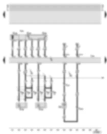 Wiring Diagram  AUDI A8 2002 - Engine control unit 2 - throttle valve control unit 2 - knock sensors 3 and 4 - oil temperature sender