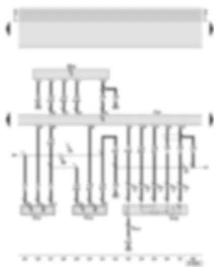 Wiring Diagram  AUDI A8 2002 - Engine control unit 2 - Hall senders 2 and 4 - air mass meter 2 - lambda probe III