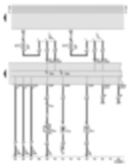 Wiring Diagram  AUDI A8 2002 - Control unit with display in dash panel insert - speedometer - speedometer sender (Hall sender - on gearbox) - ambient temperature sensor
