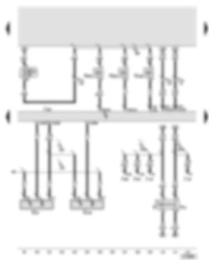 Wiring Diagram  AUDI A8 2004 - Engine control unit - inlet camshaft control valve 1 - Hall senders - brake light switch - torque rod valve