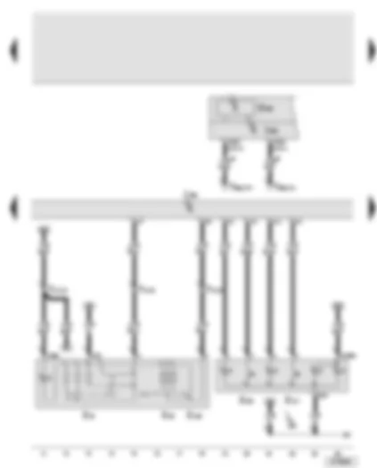 Wiring Diagram  AUDI A8 2005 - Driver door control unit - mirror adjustment switch - mirror adjustment change-over switch - adjustment switch for mirror with fold-in feature - interior monitor deactivation switch - alarm system off switch - interior monitor send and receive module 1