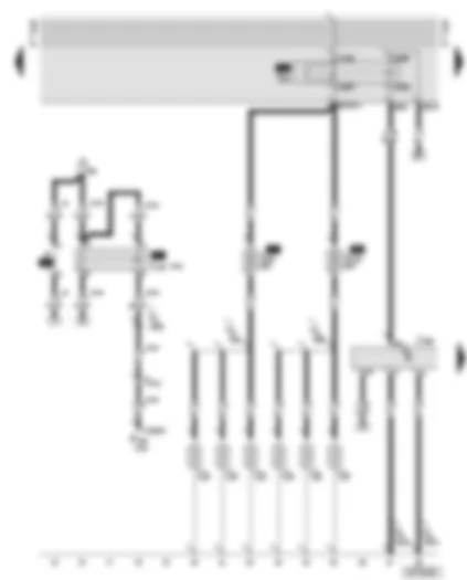 Wiring Diagram  AUDI A8 2001 - Diesel direct injection system control unit - starter inhibitor relay - relay for glow plugs - glow plugs - engine