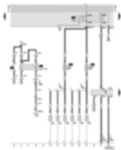 Wiring Diagram  AUDI A8 2002 - Diesel direct injection system control unit - starter inhibitor relay - relay for glow plugs - glow plugs - engine