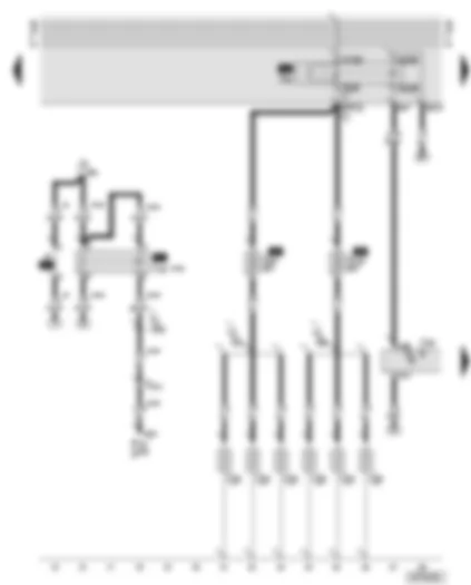 Wiring Diagram  AUDI A8 2000 - Diesel direct injection system control unit - starter inhibitor relay - relay for glow plugs - glow plugs - engine