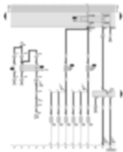 Wiring Diagram  AUDI A8 2000 - Diesel direct injection system control unit - starter inhibitor relay - relay for glow plugs - glow plugs - engine