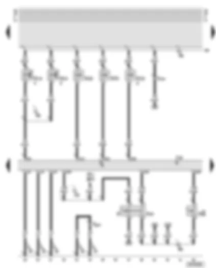 Wiring Diagram  AUDI A8 2000 - Diesel direct injection system control unit - electro/hydraulic engine mounting solenoid valves - exhaust gas recirculation valve - charge pressure control solenoid valve - brake light switch