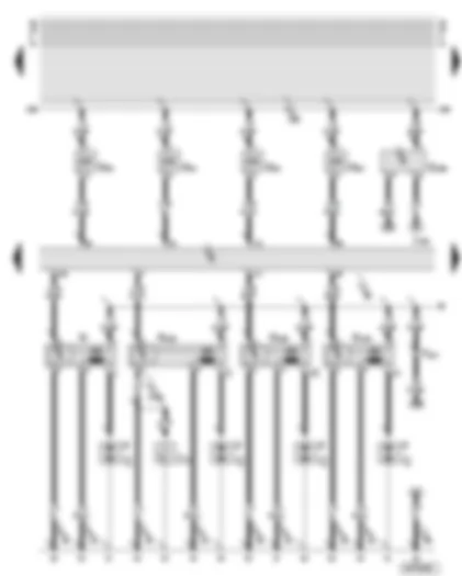 Wiring Diagram  AUDI A8 2000 - Motronic control unit - ignition coils - injectors