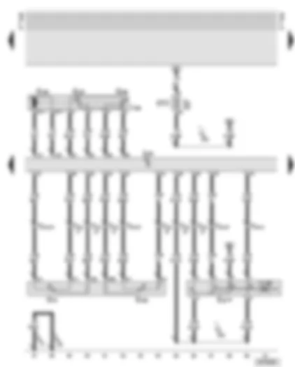 Wiring Diagram  AUDI A8 2001 - Motronic control unit - throttle valve control unit - accelerator pedal position senders - cruise control system switch