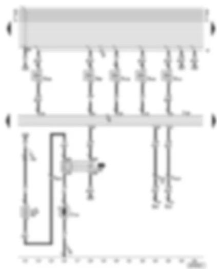 Wiring Diagram  AUDI A8 2000 - Motronic control unit - secondary air pump motor - activated charcoal filter system solenoid valve 1 - electro/hydraulic engine mounting solenoid valves - intake manifold change-over valve