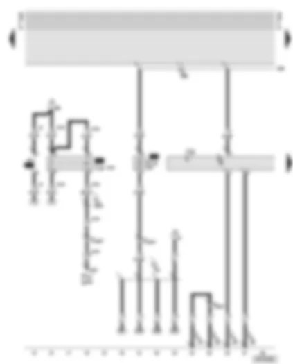 Wiring Diagram  AUDI A8 2000 - Motronic control unit - starter inhibitor relay