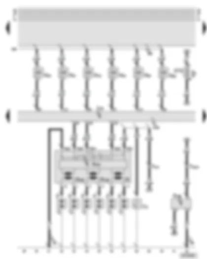 Wiring Diagram  AUDI A8 2001 - Motronic control unit - ignition coils - injectors