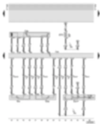 Wiring Diagram  AUDI A8 2001 - Motronic control unit - throttle valve control unit - accelerator pedal position senders - cruise control system switch