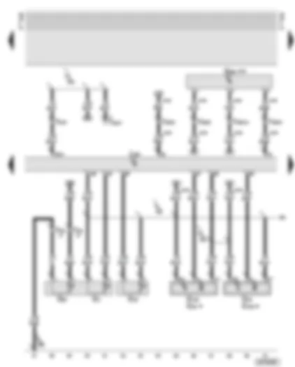 Wiring Diagram  AUDI A8 2001 - Motronic control unit - coolant temperature senders - Hall senders - intake air temperature sender