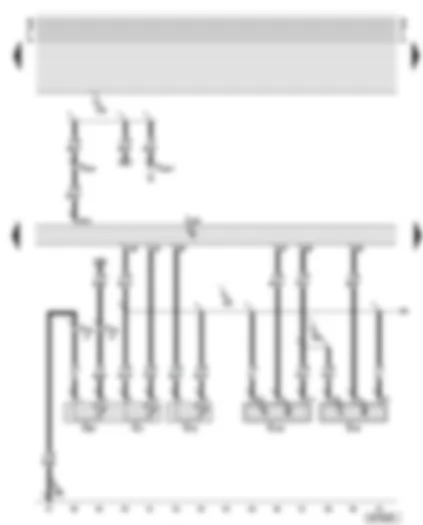 Wiring Diagram  AUDI A8 2000 - Motronic control unit - coolant temperature sender - hall sender - intake air temperature sender