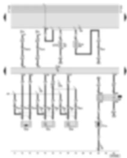 Wiring Diagram  AUDI A8 2001 - Motronic control unit - engine speed sender - knock sensors - secondary air pump relay - secondary air pump motor