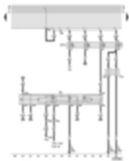 Wiring Diagram  AUDI A8 2000 - Hazard warning light switch - heated washer jets - fuses