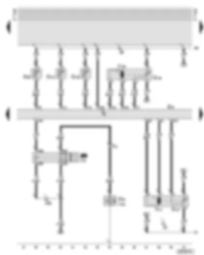 Wiring Diagram  AUDI A8 2001 - Control and display unit for air conditioner - magnetic coupling relay - vent temperature senders