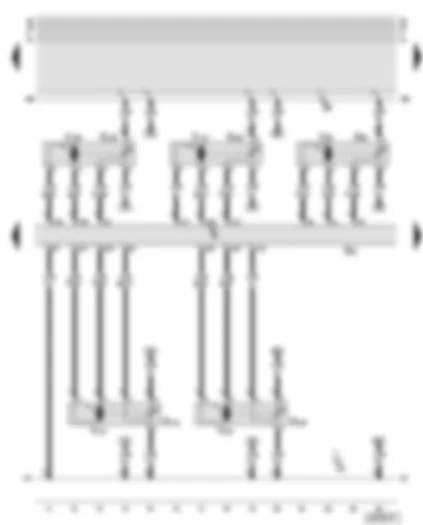 Wiring Diagram  AUDI A8 2002 - Control and display unit for air conditioner - left footwell flap control motor - rear footwell vent control motor