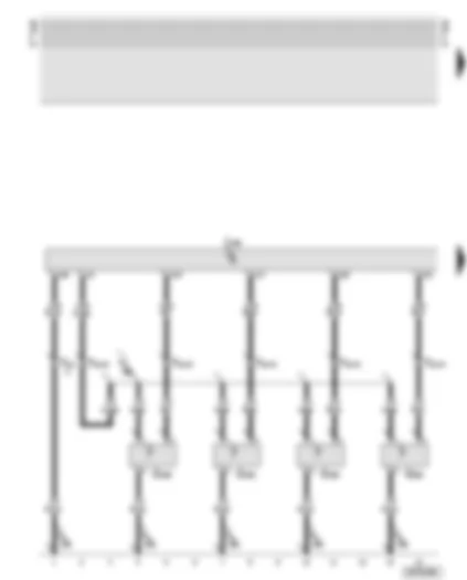 Wiring Diagram  AUDI A8 2001 - Parking aid control unit - front parking aid senders