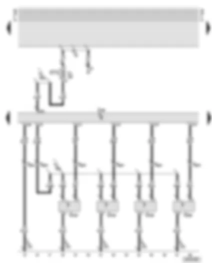 Wiring Diagram  AUDI A8 2001 - Parking aid control unit - rear parking aid sender