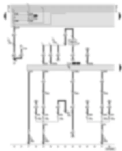 Wiring Diagram  AUDI A8 2002 - Bulb monitoring device - X contact relief relay - left tail light - right tail light