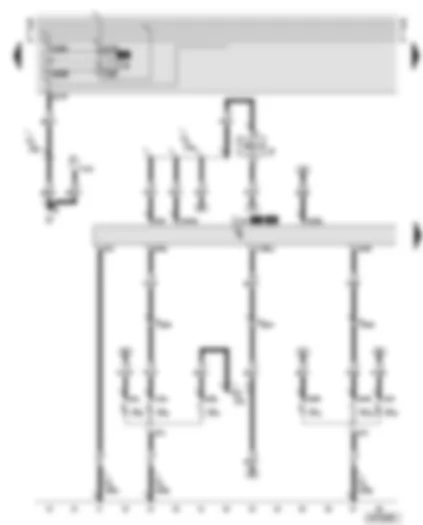 Wiring Diagram  AUDI A8 2000 - Bulb monitoring device - X contact relief relay - left tail light - right tail light