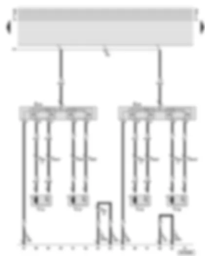 Wiring Diagram  AUDI A8 2002 - Lumbar support adjustment - rear seats