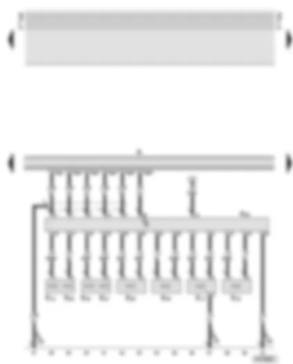 Wiring Diagram  AUDI A8 2002 - Amplifier with bass loudspeaker - loudspeakers