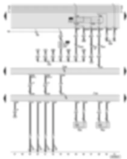 Wiring Diagram  AUDI A8 2001 - Diesel direct injection system control unit - terminal 30 voltage supply relay - diesel direct injection system control unit 2 - injectors for cylinders 1 and 3