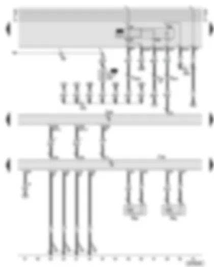 Wiring Diagram  AUDI A8 2002 - Diesel direct injection system control unit - terminal 30 voltage supply relay - diesel direct injection system control unit 2 - injectors for cylinders 1 and 3